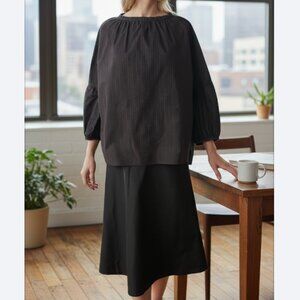 Pamela Milano Modest Set Outfit Skirt Blouse Top Size 50 Stripes